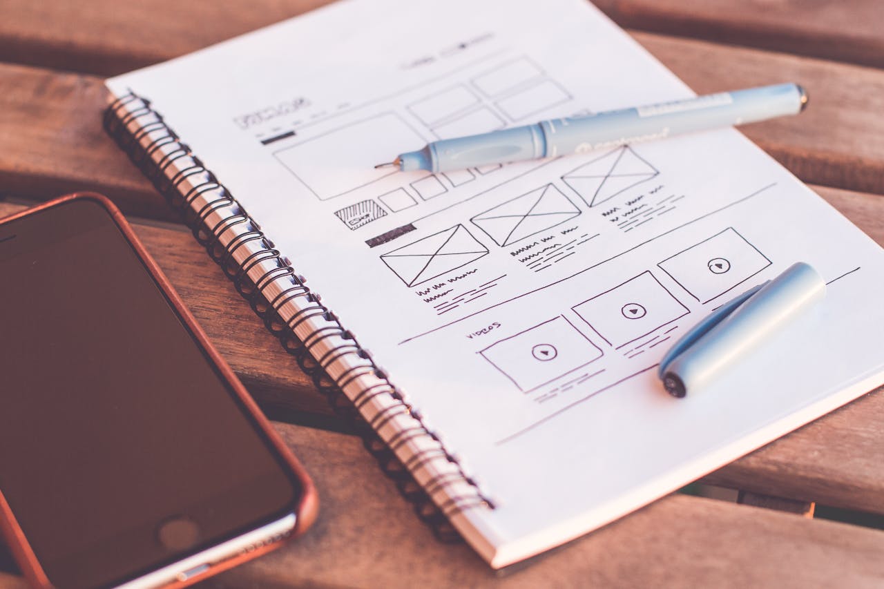 Creating small business website wireframes